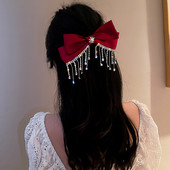 Nova velika mašna Bling Rhinestone Rese Štipaljka za kosu Satenske ukosnice Ukosnice Vjenčane korejske kopče za kosu Dodaci za hvataljke za kosu