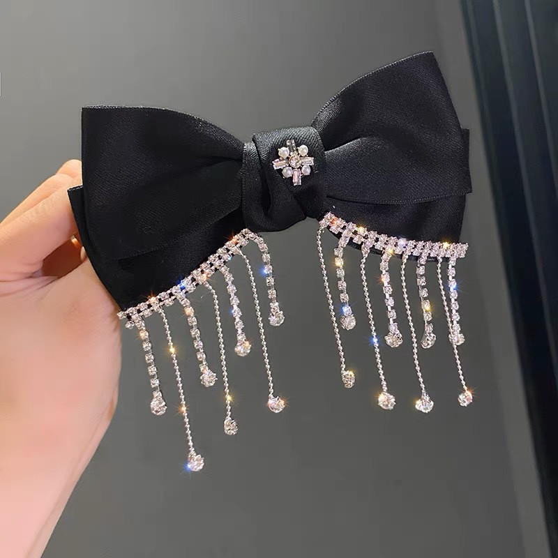 Nova velika mašna Bling Rhinestone Rese Štipaljka za kosu Satenske ukosnice Ukosnice Vjenčane korejske kopče za kosu Dodaci za hvataljke za kosu