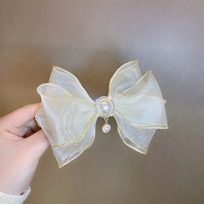 Velike mašne za kosu Koje za kosu sa vještačkim dijamantima Ukosnice od šifona Ukosnice Ukosnice za vjenčanje Korejska kopča za kosu Drške za kosu Dodaci za žene Novo