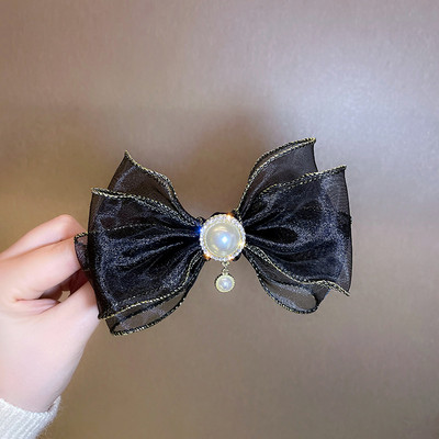 Velike mašne za kosu Koje za kosu sa vještačkim dijamantima Ukosnice od šifona Ukosnice Ukosnice za vjenčanje Korejska kopča za kosu Drške za kosu Dodaci za žene Novo