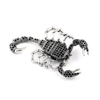 muylinda Scorpion Rhinestone Brooch Pin Дамска метална игла Щипка за шал Аксесоари Игли и брошки