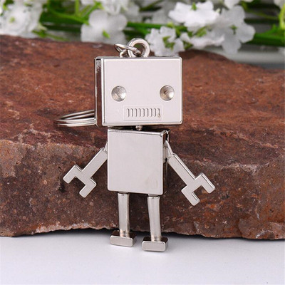 Férfi Gyermek Kiegészítők Aranyos Ötvözet Robot Kulcstartó Kreatív Ékszer Kulcstartók Autós Kulcstartók Gyerek Felnőtt Chaveiro Születésnapi ajándék