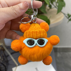 Privjesak s krznom zeca Mini Rex Pahuljasti privjesci za ključeve Drangulije Pom Pom Privjesak za ključeve Drangulije Pomponi Privjesci za ključeve