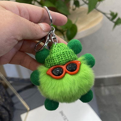 Privjesak s krznom zeca Mini Rex Pahuljasti privjesci za ključeve Drangulije Pom Pom Privjesak za ključeve Drangulije Pomponi Privjesci za ključeve