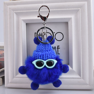 Privjesak s krznom zeca Mini Rex Pahuljasti privjesci za ključeve Drangulije Pom Pom Privjesak za ključeve Drangulije Pomponi Privjesci za ključeve