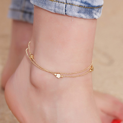 ZOSHI, în mai multe straturi, de culoare auriu, pandantiv, lanțuri de glezne, perle boho, mărgele de gleznă pentru femei, bijuterii pentru picioare de vară pentru plajă