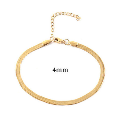 Novi modni gležanj s lancem od riblje kosti i zmije, ženski temperament u dvije boje, ručni lanac od nehrđajućeg čelika za žene, nakit, poklon