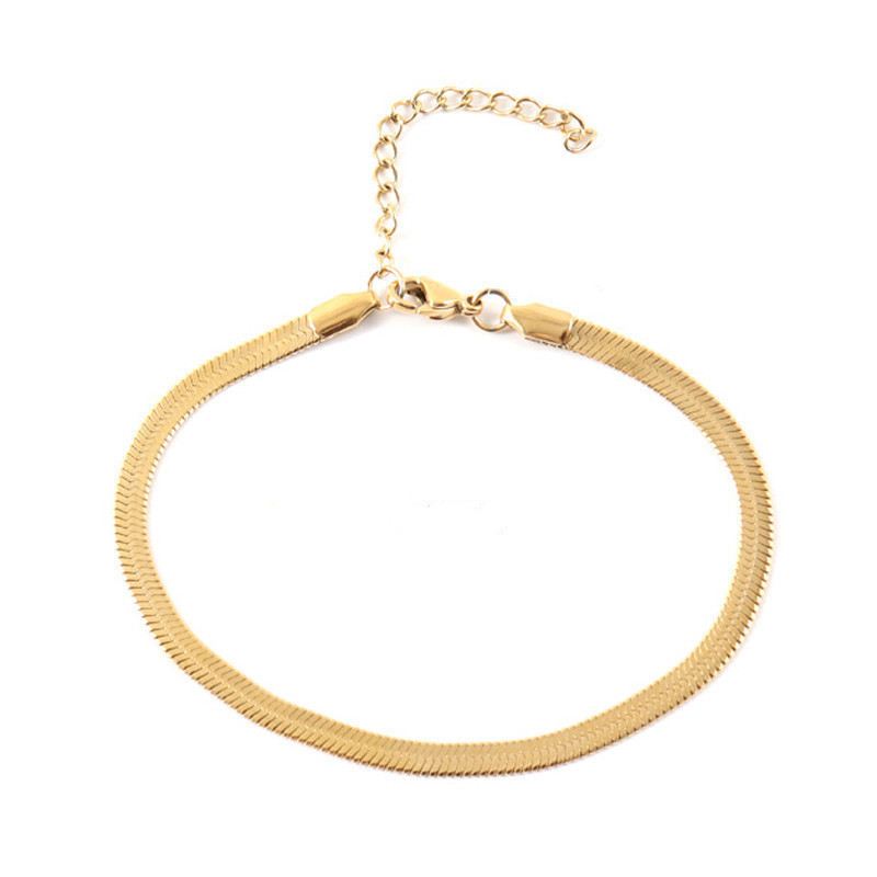 Novi modni gležanj s lancem od riblje kosti i zmije, ženski temperament u dvije boje, ručni lanac od nehrđajućeg čelika za žene, nakit, poklon