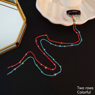 Lanț pentru cap cu strasuri strălucitoare Agrafă de păr invizibilă Agrafă de păr Bijuterii pentru toaletă de lux Ornamente de mireasă cu ciucuri lungi Accesorii pentru păr