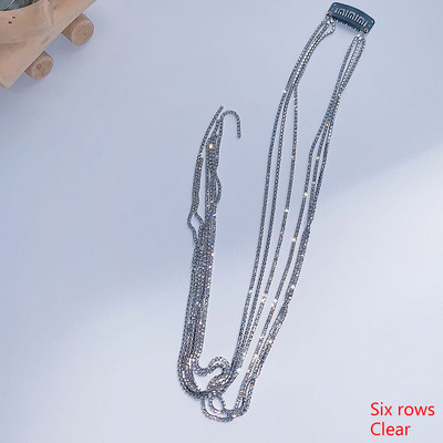 Lanț pentru cap cu strasuri strălucitoare Agrafă de păr invizibilă Agrafă de păr Bijuterii pentru toaletă de lux Ornamente de mireasă cu ciucuri lungi Accesorii pentru păr