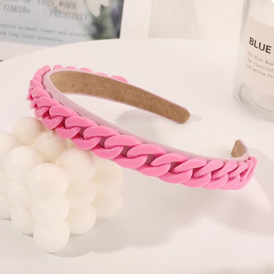 Divattervező Fejpántok Wide Candy Color Fejfedők Personality Lánc Hajpántok Barokk Fejpánt Haj Kiegészítők Női Új