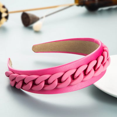 Divattervező Fejpántok Wide Candy Color Fejfedők Personality Lánc Hajpántok Barokk Fejpánt Haj Kiegészítők Női Új