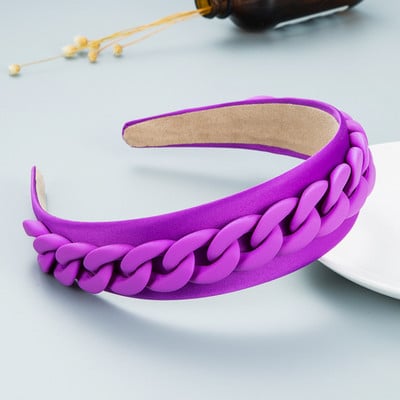 Divattervező Fejpántok Wide Candy Color Fejfedők Personality Lánc Hajpántok Barokk Fejpánt Haj Kiegészítők Női Új
