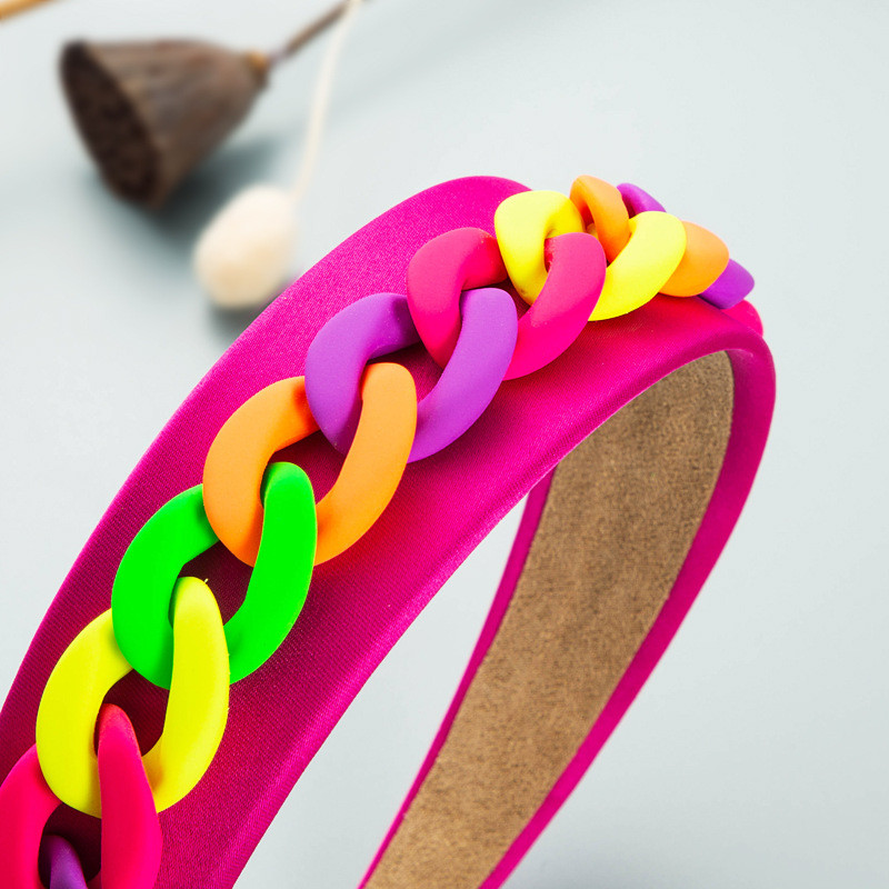 Divattervező Fejpántok Wide Candy Color Fejfedők Personality Lánc Hajpántok Barokk Fejpánt Haj Kiegészítők Női Új