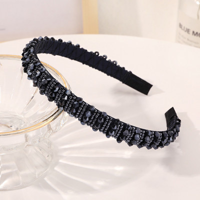 Bentite pline de cristal pentru femei Bentite de păr lucrate manual cu margele Bentiță de designer de lux Benzi de cerc cu fundă Accesorii pentru păr de nuntă Nou