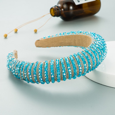 Bentite pline de cristal pentru femei Bentite de păr lucrate manual cu margele Bentiță de designer de lux Benzi de cerc cu fundă Accesorii pentru păr de nuntă Nou