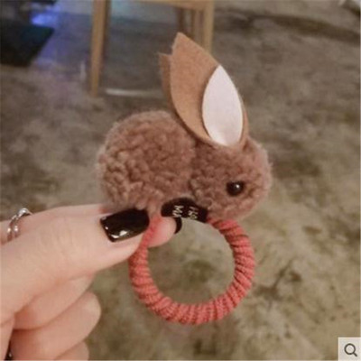 Bentite drăguțe de iepure din lână de iarnă pentru femei Bentite de păr din pluș Scrunchies coreeană Kawaii Ace accesorii de păr pentru fete