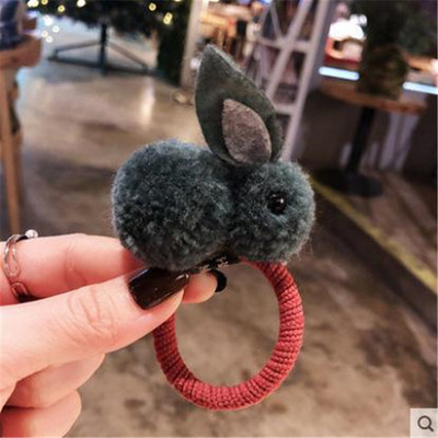 Bentite drăguțe de iepure din lână de iarnă pentru femei Bentite de păr din pluș Scrunchies coreeană Kawaii Ace accesorii de păr pentru fete