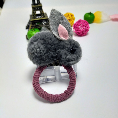 Bentite drăguțe de iepure din lână de iarnă pentru femei Bentite de păr din pluș Scrunchies coreeană Kawaii Ace accesorii de păr pentru fete