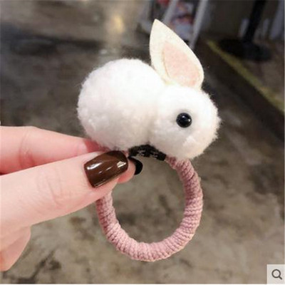 Bentite drăguțe de iepure din lână de iarnă pentru femei Bentite de păr din pluș Scrunchies coreeană Kawaii Ace accesorii de păr pentru fete