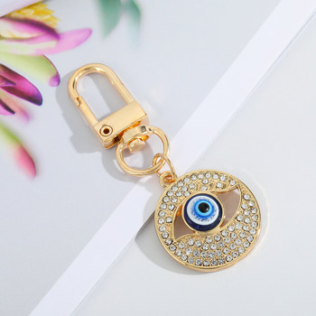 Μπρελόκ Τουρκικό Evil Eye Shiny CZ Crystal Hand of Fatima Charm μπρελόκ για γυναίκες Ανδρικά κλειδιά αυτοκινήτου Τσάντα πλάτης Αξεσουάρ μπρελόκ