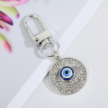 Μπρελόκ Τουρκικό Evil Eye Shiny CZ Crystal Hand of Fatima Charm μπρελόκ για γυναίκες Ανδρικά κλειδιά αυτοκινήτου Τσάντα πλάτης Αξεσουάρ μπρελόκ