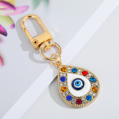 Breloc turcesc Evil Eye, strălucitor, cristal CZ, mâna lui Fatima, breloc chei pentru femei, bărbați, chei mașini, geantă, rucsac, breloc, accesorii