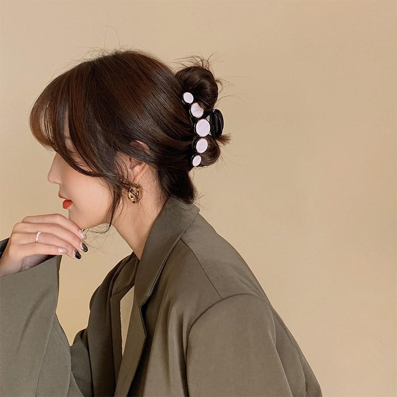 Coreeană Big Barrette Agrafe mari pentru gheare de păr Suport pentru coadă de cal Agrafă pentru gheare de păr Ace negru Accesorii de păr la modă pentru femei