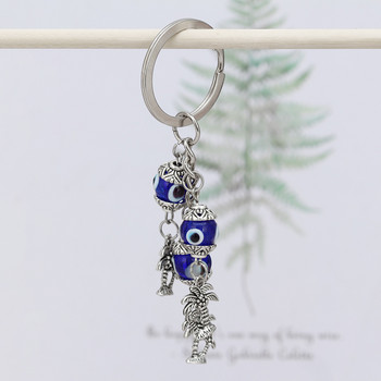 LUCKY EYE Tree Fatima Hamsa Hand Evil Eye μενταγιόν Μπρελόκ Ασημένιο δαχτυλίδι Μπρελόκ Μπρελόκ αυτοκινήτου Γυναικεία Ανδρικά κοσμήματα BE29