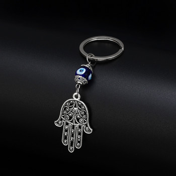 LUCKY EYE Tree Fatima Hamsa Hand Evil Eye μενταγιόν Μπρελόκ Ασημένιο δαχτυλίδι Μπρελόκ Μπρελόκ αυτοκινήτου Γυναικεία Ανδρικά κοσμήματα BE29