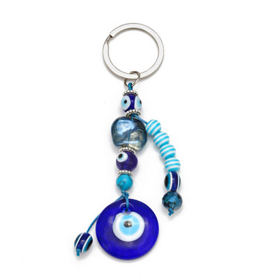 LUCKY EYE Tree Fatima Hamsa Mână Evil Eye Pandantiv Breloc de culoare argintie Inel Breloc Mașină Breloc pentru Femei Bărbați Bijuterii BE29