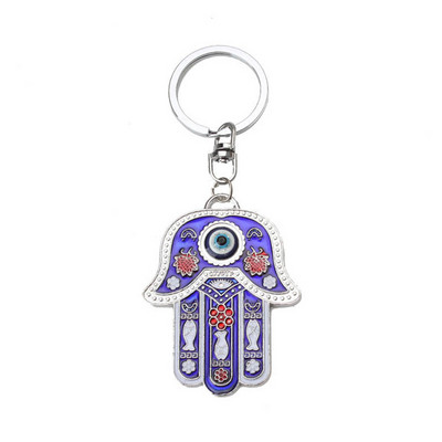 LUCKY EYE Tree Fatima Hamsa Mână Evil Eye Pandantiv Breloc de culoare argintie Inel Breloc Mașină Breloc pentru Femei Bărbați Bijuterii BE29