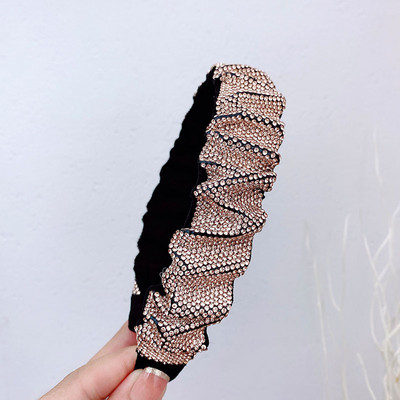 Bling Bling strasuri benzi de păr pentru femei designer de lux strălucitor cu diamante riduri arc benzi pentru cap pentru nuntă accesorii de păr