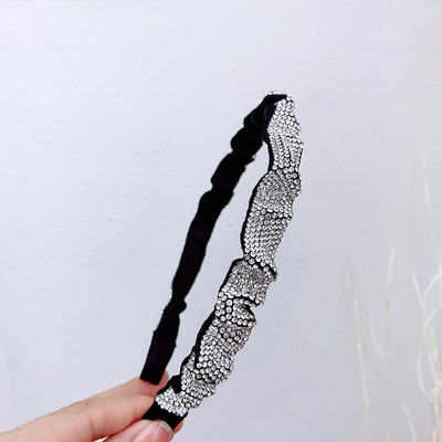 Bling Bling strasuri benzi de păr pentru femei designer de lux strălucitor cu diamante riduri arc benzi pentru cap pentru nuntă accesorii de păr