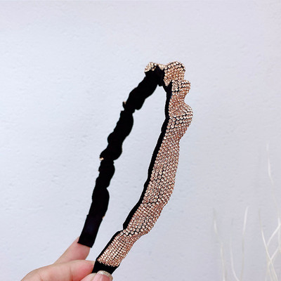 Bling Bling strasuri benzi de păr pentru femei designer de lux strălucitor cu diamante riduri arc benzi pentru cap pentru nuntă accesorii de păr