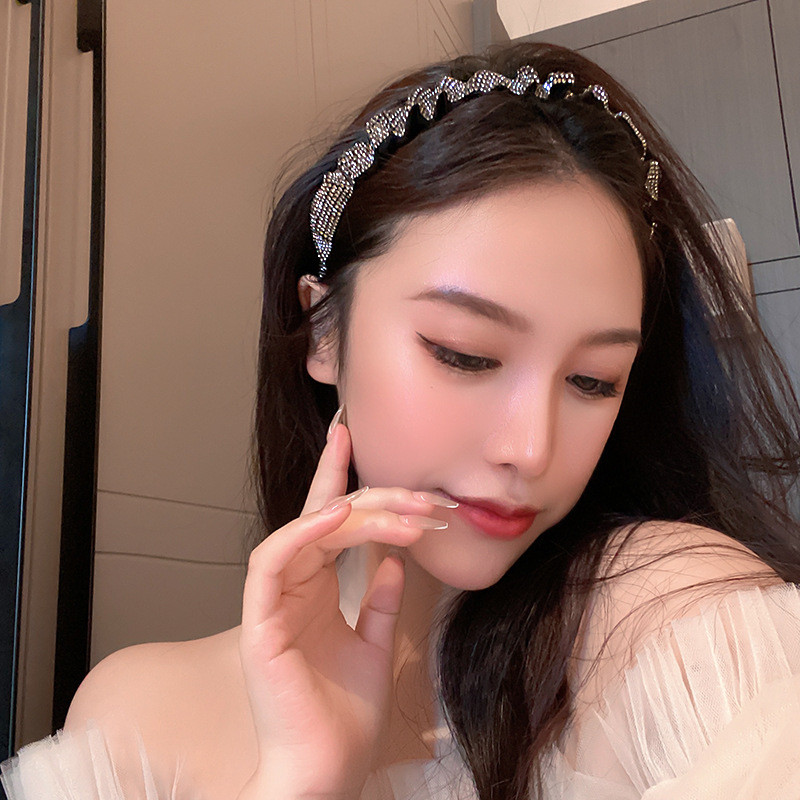 Bling Bling strasuri benzi de păr pentru femei designer de lux strălucitor cu diamante riduri arc benzi pentru cap pentru nuntă accesorii de păr