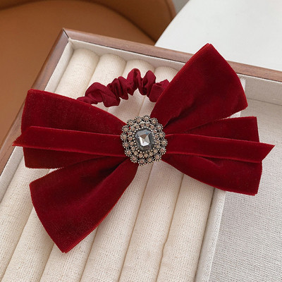 Flanelske mašne Rezine za kosu Vezice Korejski luksuzni kristalni konop Elastične gumice Držač za konjski rep Djevojački dodaci za kosu za žene