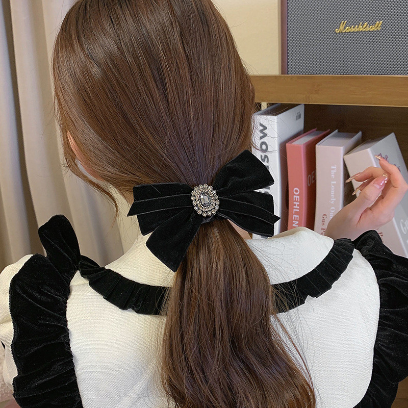 Flanelske mašne Rezine za kosu Vezice Korejski luksuzni kristalni konop Elastične gumice Držač za konjski rep Djevojački dodaci za kosu za žene