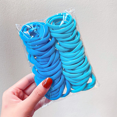 50 bucăți/set femei fete benzi de păr de bază 4 cm, culori uni simple, bentiță elastică pentru păr, frânghii, legături, accesorii pentru păr, suport pentru coadă de cal