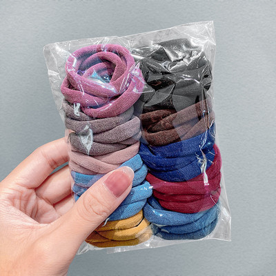 50 bucăți/set femei fete benzi de păr de bază 4 cm, culori uni simple, bentiță elastică pentru păr, frânghii, legături, accesorii pentru păr, suport pentru coadă de cal
