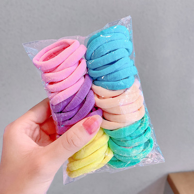 50 bucăți/set femei fete benzi de păr de bază 4 cm, culori uni simple, bentiță elastică pentru păr, frânghii, legături, accesorii pentru păr, suport pentru coadă de cal