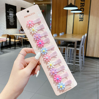 10Pcs/Set Crtane korejske gumice za kosu Dječje gumice za kosu Slatke voćne gumice Držač za rep za djevojčice Kawaii kopče za dodatke za kosu