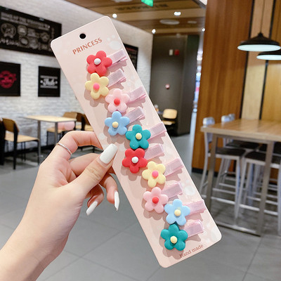 10Pcs/Set Crtane korejske gumice za kosu Dječje gumice za kosu Slatke voćne gumice Držač za rep za djevojčice Kawaii kopče za dodatke za kosu