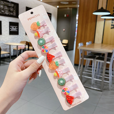 10Pcs/Set Crtane korejske gumice za kosu Dječje gumice za kosu Slatke voćne gumice Držač za rep za djevojčice Kawaii kopče za dodatke za kosu