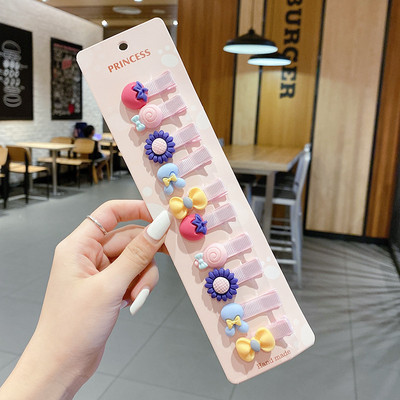 10Pcs/Set Crtane korejske gumice za kosu Dječje gumice za kosu Slatke voćne gumice Držač za rep za djevojčice Kawaii kopče za dodatke za kosu