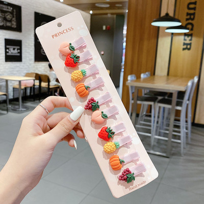 10Pcs/Set Crtane korejske gumice za kosu Dječje gumice za kosu Slatke voćne gumice Držač za rep za djevojčice Kawaii kopče za dodatke za kosu