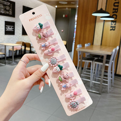 10Pcs/Set Crtane korejske gumice za kosu Dječje gumice za kosu Slatke voćne gumice Držač za rep za djevojčice Kawaii kopče za dodatke za kosu