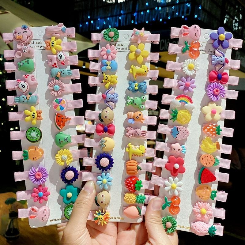 10Pcs/Set Crtane korejske gumice za kosu Dječje gumice za kosu Slatke voćne gumice Držač za rep za djevojčice Kawaii kopče za dodatke za kosu