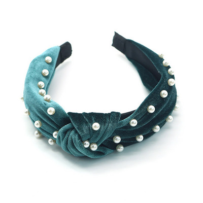 Bandă de păr cu perle înnodate de modă Accesorii pentru păr pentru femei Benzi pentru cap de petrecere coreeană Benzi pentru machiaj cu fundă pentru fete cu ridicata Nou