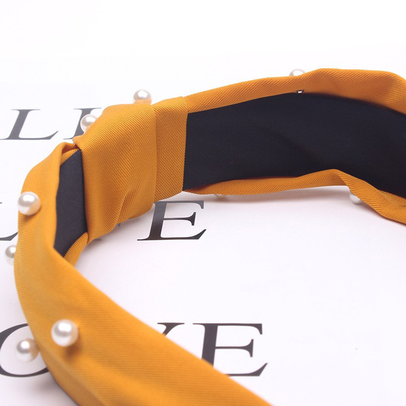 Bandă de păr cu perle înnodate de modă Accesorii pentru păr pentru femei Benzi pentru cap de petrecere coreeană Benzi pentru machiaj cu fundă pentru fete cu ridicata Nou